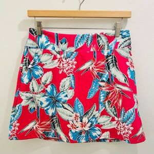 Tommy Bahama Island Floral Golf Skort Small pink blue green tropical skirt